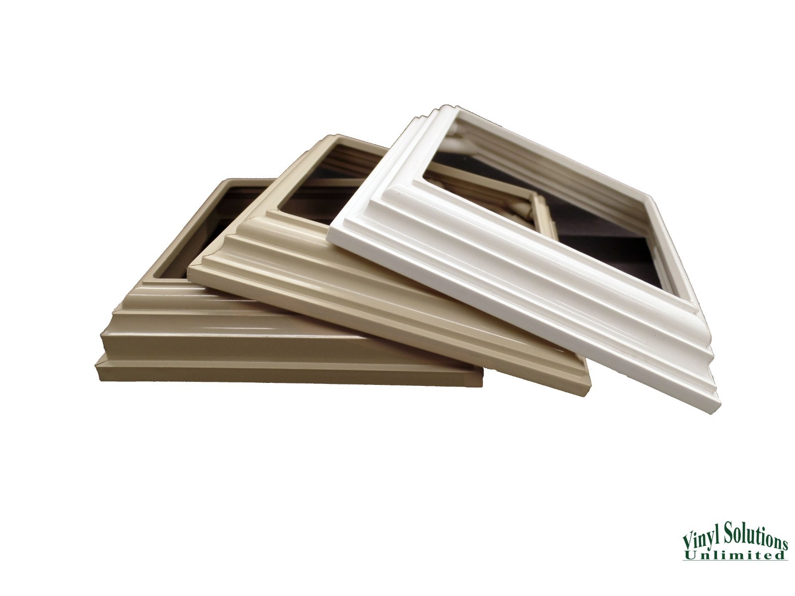 Vinyl PVC 4″ x 4″ Post Two-Piece Base Trim Skirt – Railing (3 colors) NEW!