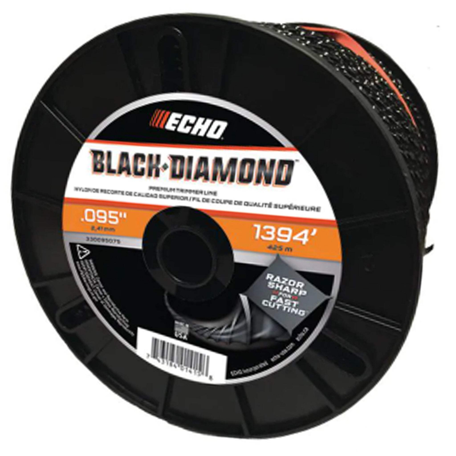 ECHO OEM 330095075 Black Diamond Trimmer line 1394 ft .095 Spool