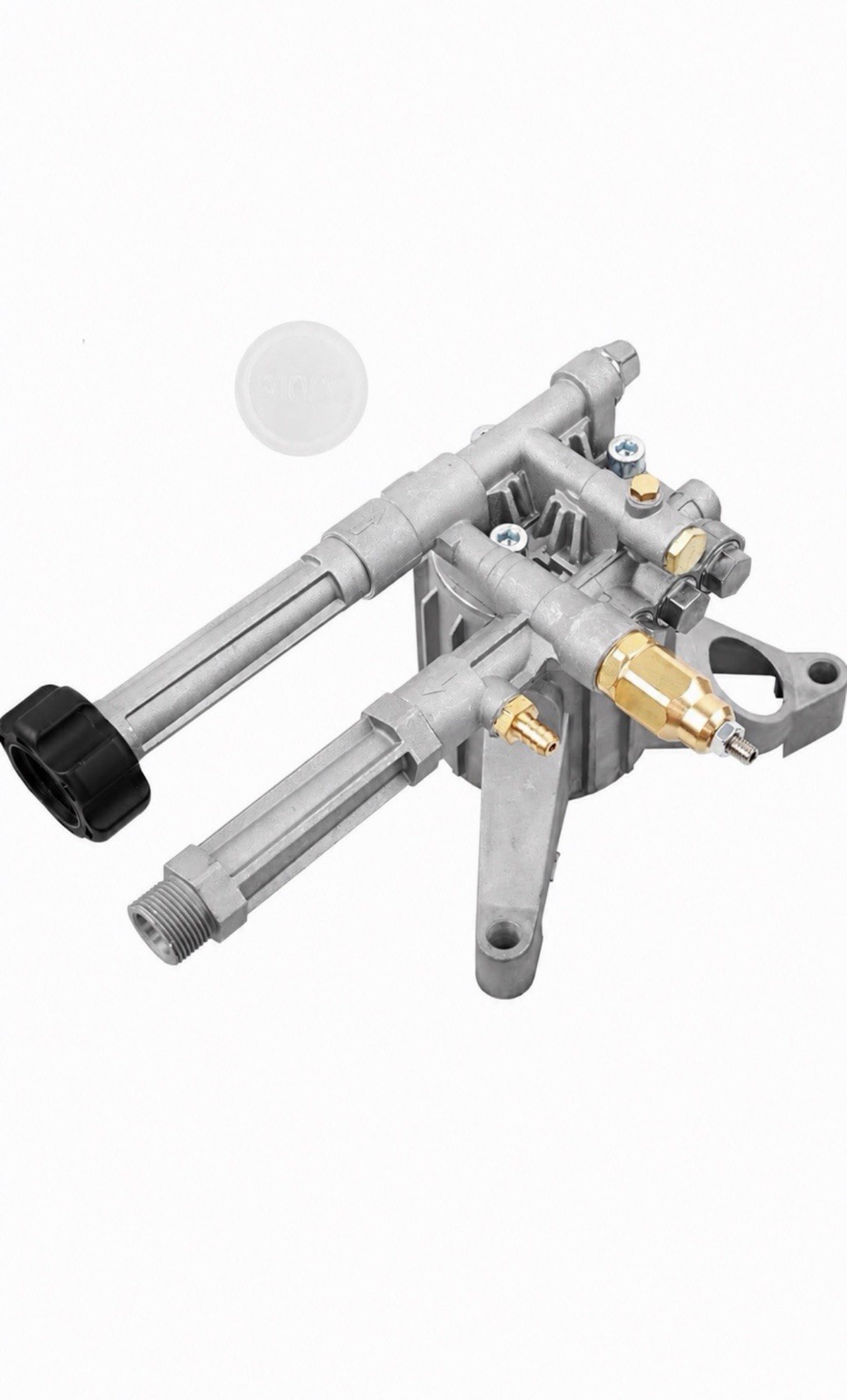 Water Pump Assembly for Cold Water Pressure Washer Metal Silver/Black 1 Pack