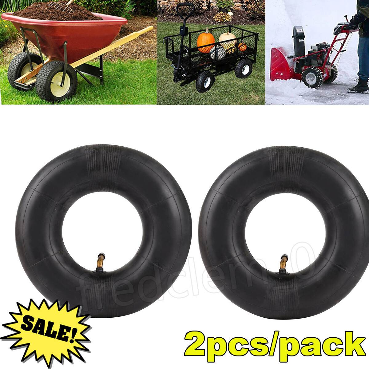 2pc Heavy Duty 4.10 / 3.50-4 Inner Tube TR87 Valve 4.10-4 11X4.00-4 3.50-4 Tires