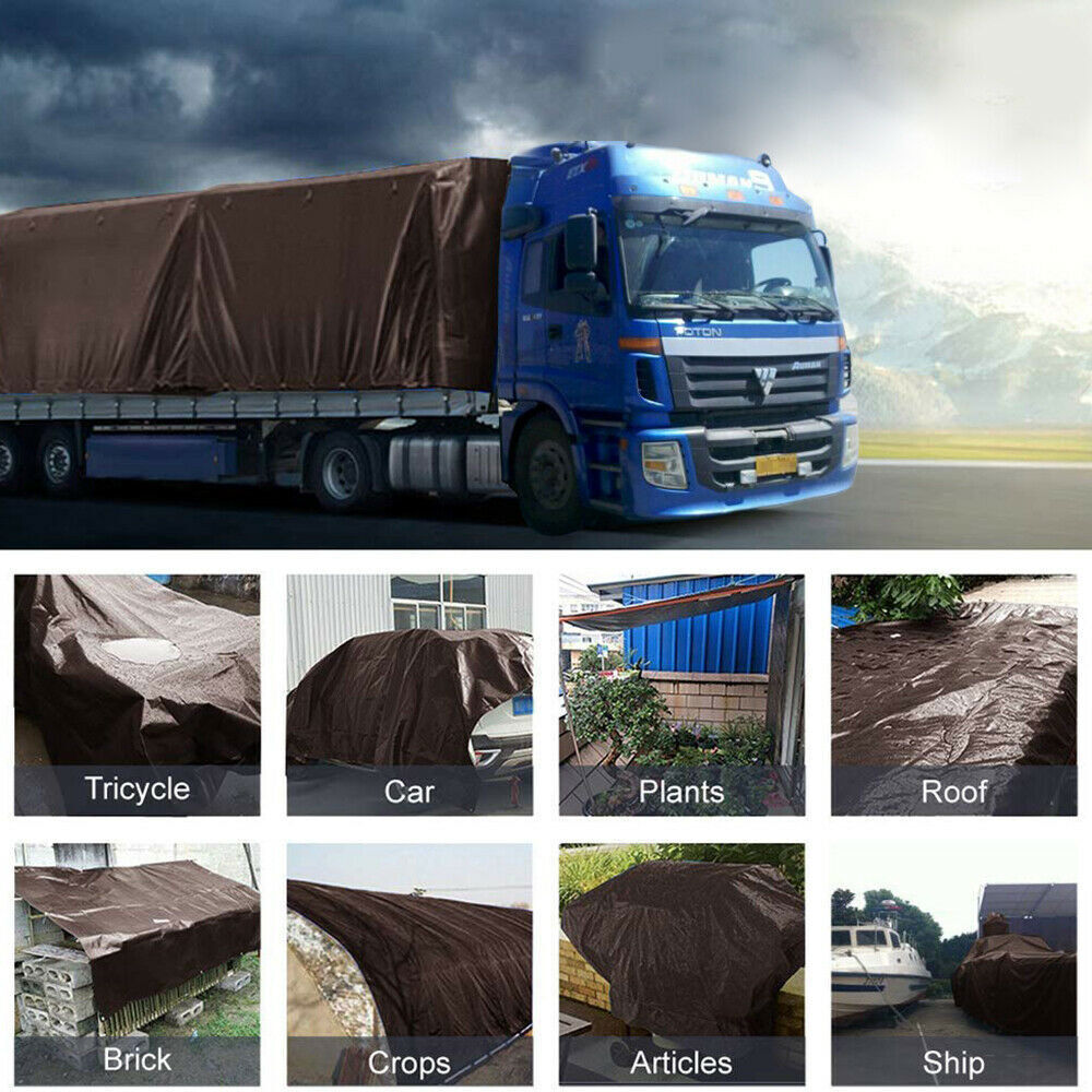 Heavy Duty Tarp 18Mil Waterproof Tarpaulin Garden Sun Shade Canopy Cover Tent