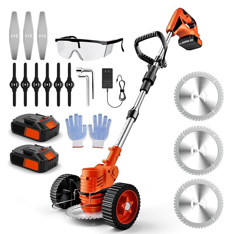 24V Cordless Weed Eater Electric Brush Cutter Lawn Edger Grass String Trimmer