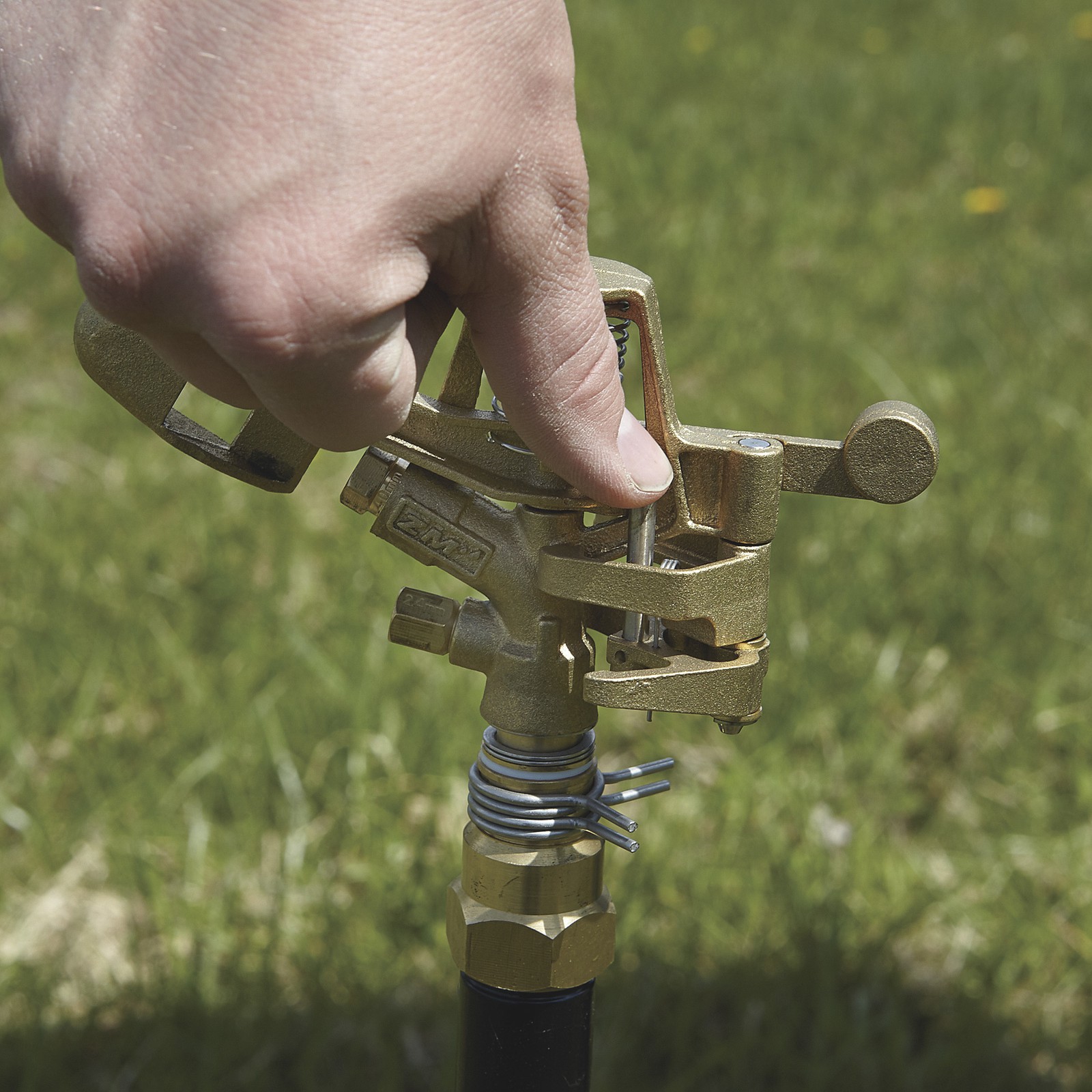 Strongway Sprinkler 3/4in. Head with 2 Nozzles, up to 10 GPM, 100ft. Dia., 7800