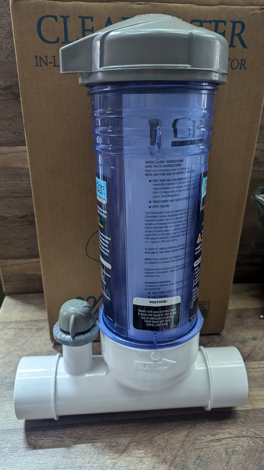 Waterway Swimming Pool Chlorinator In-Line 12 Tablet 2in. Slip CLC012