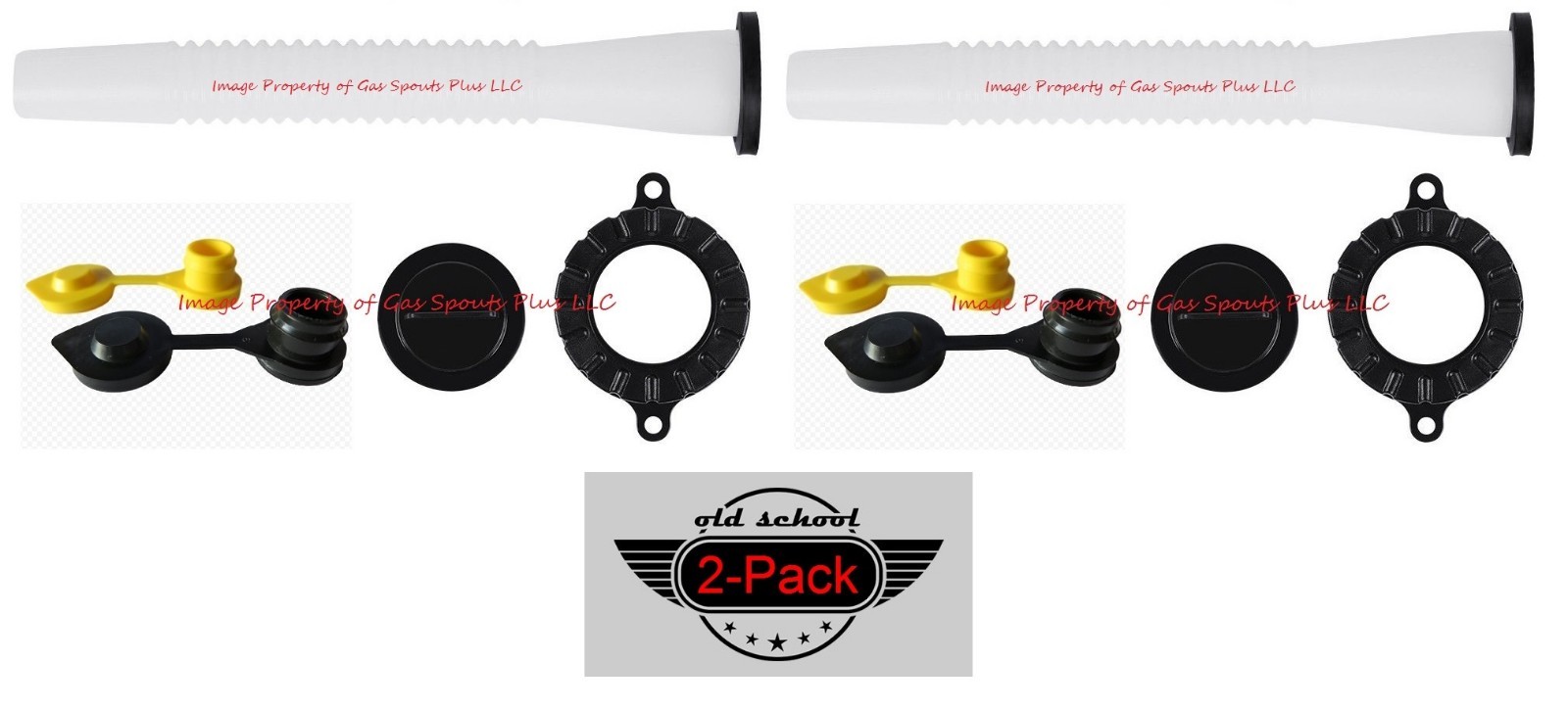 2 Pack BLITZ Gas Can SPOUTS & PARTS KITS Free Air Breather Vents TOUGH N RUGGED
