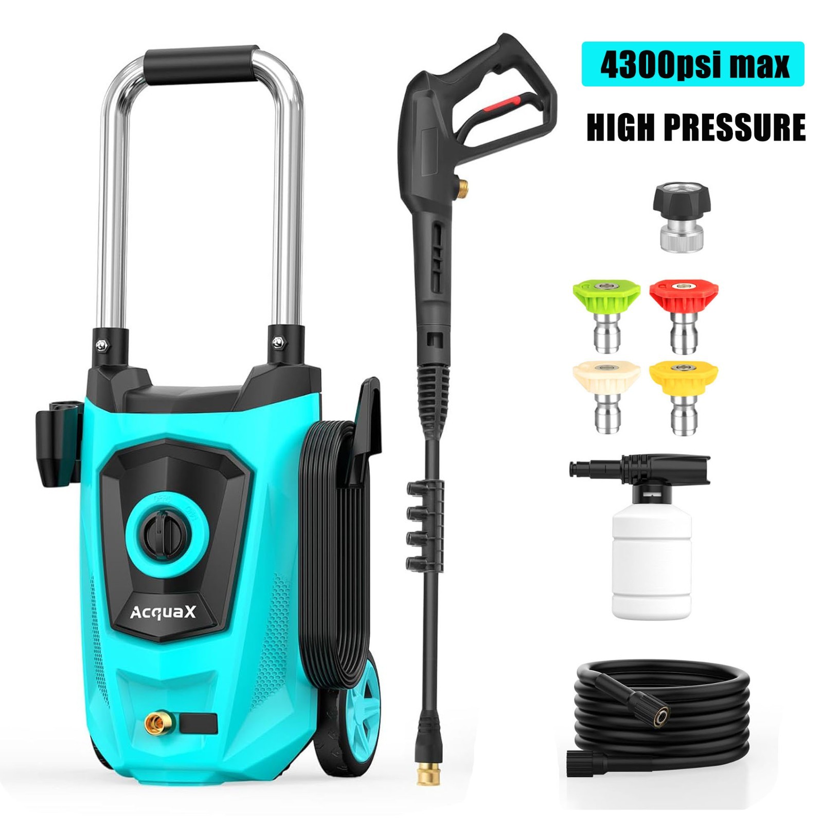 Electric Pressure Washer 4300 PSI MAX 2.8 GPM Portable Electric Power Washer