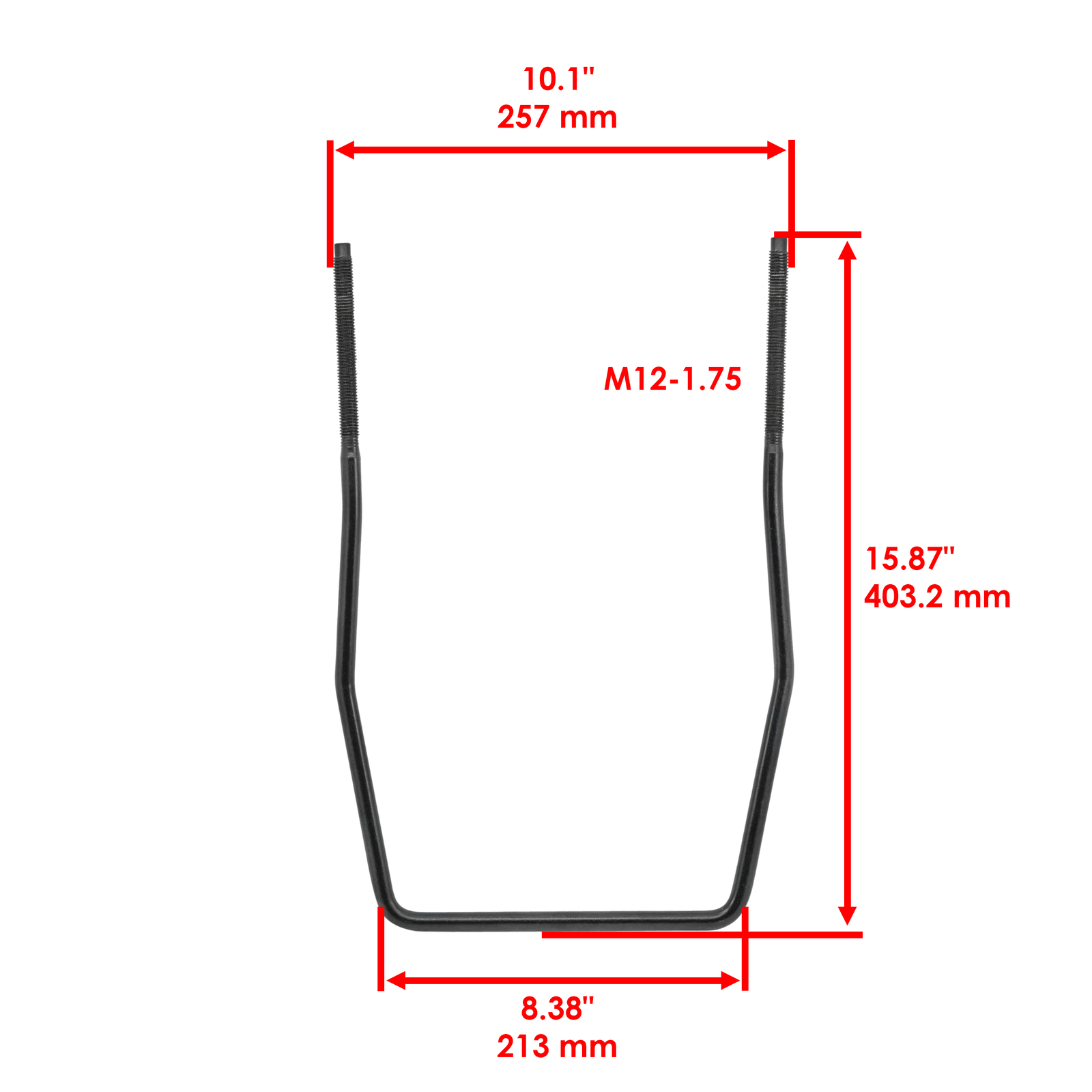 Front U Bolt Draft Rod For John Deere X384 X390 X394 X570 X580 X584 X590 48″ 54″