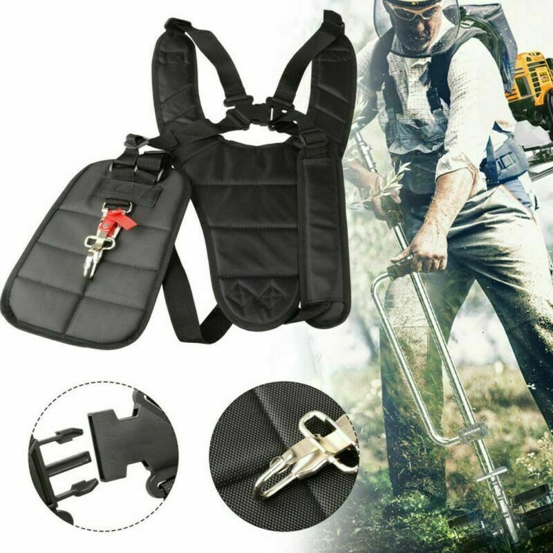 Double Shoulder Strimmer Padded Belt Harness Strap for Brush Cutter& Trimmer
