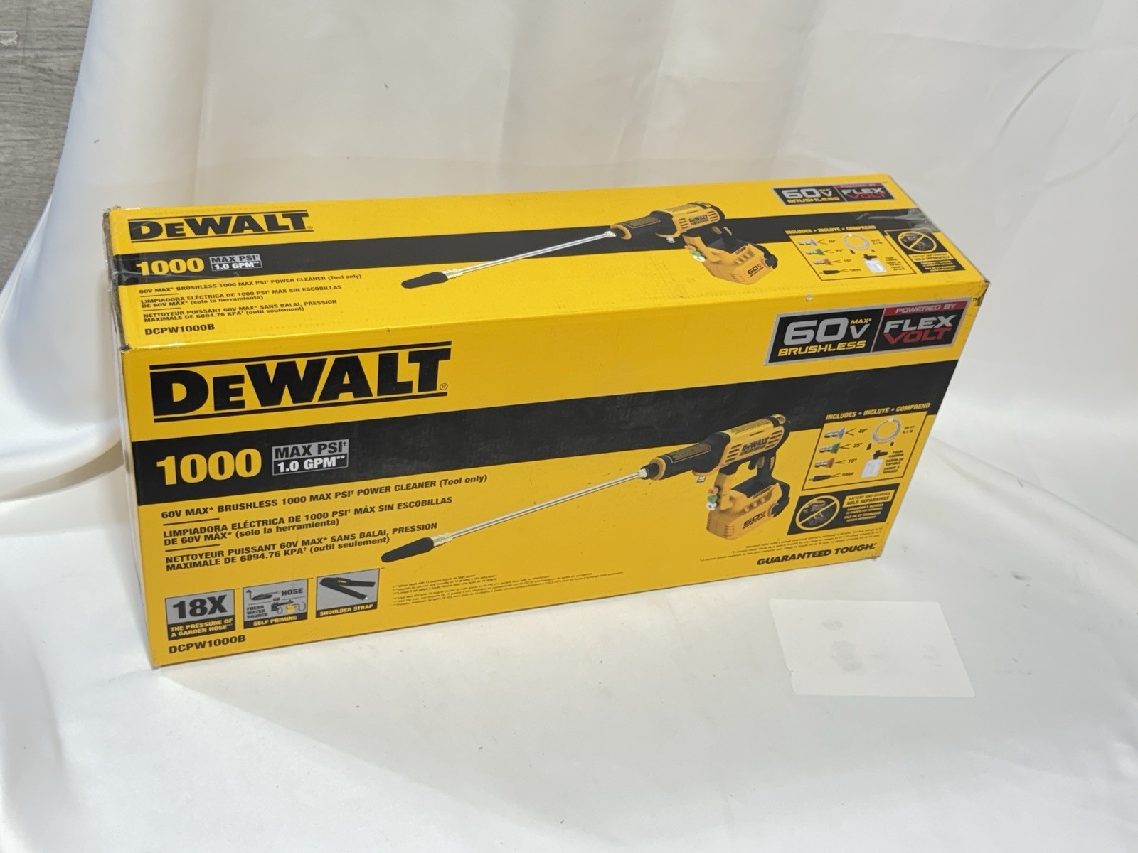 Brand New DeWALT DCPW1000B 60V FLEXVOLT 1000PSI Cordless Power Cleaner TOOL ONLY