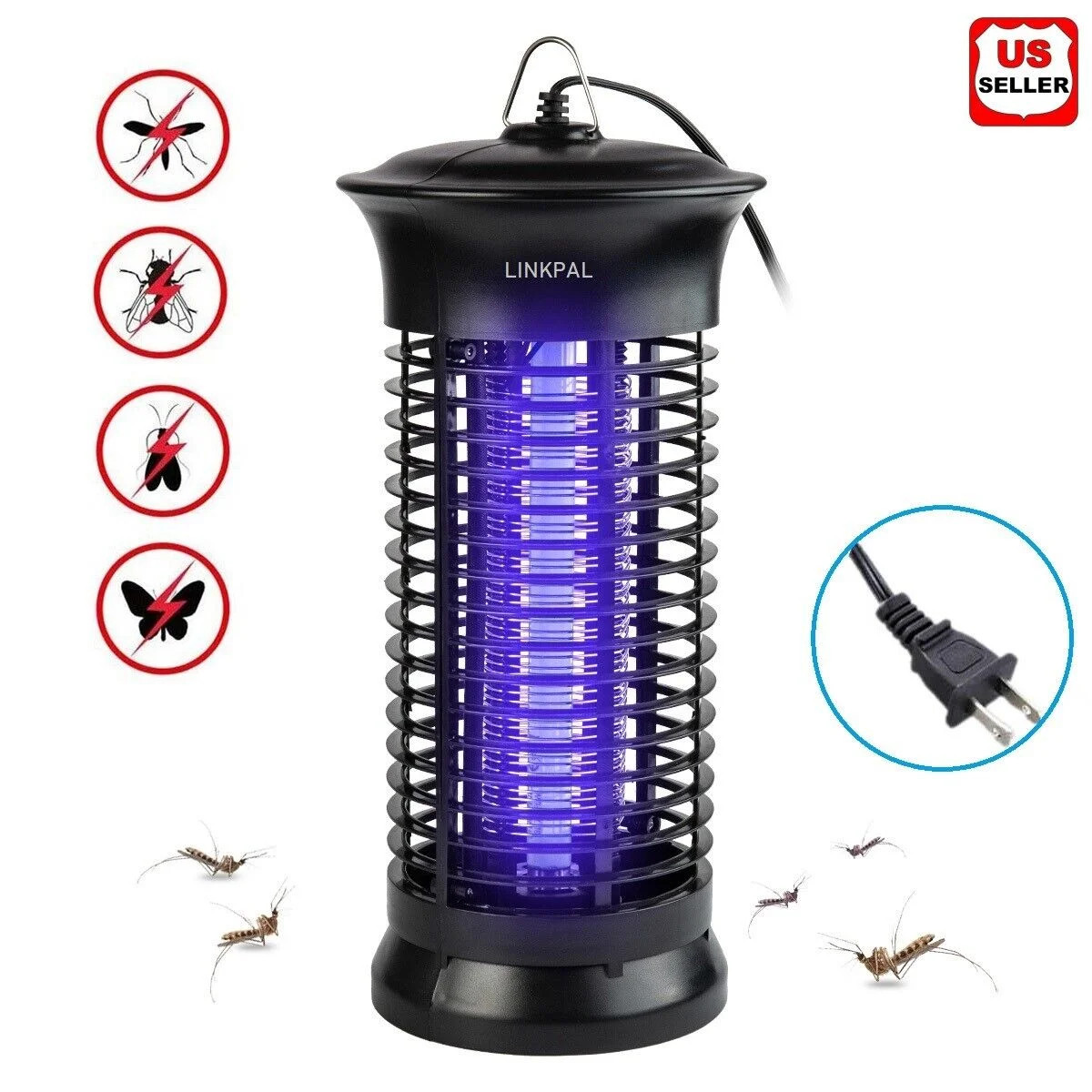 Electric Bug Fly Trap, Pest Control Zapper, Insect Killer, LED Lamp