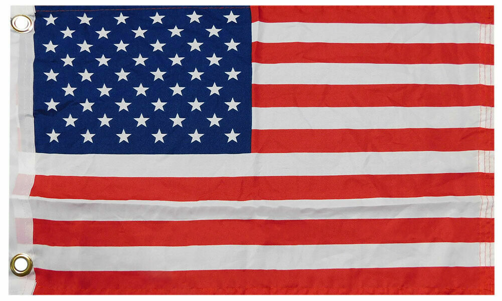16X24 USA American 50 Star 16″x24″ 100D Woven Poly Nylon Boat Flag Grommets