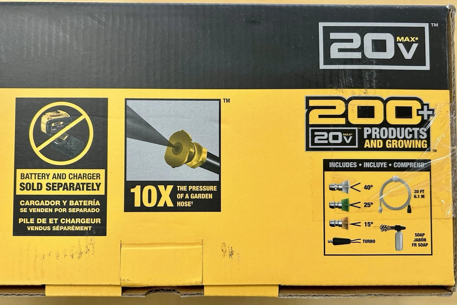 DEWALT DCPW550B 20V 550 PSI Power Cleaner Pressure Washer