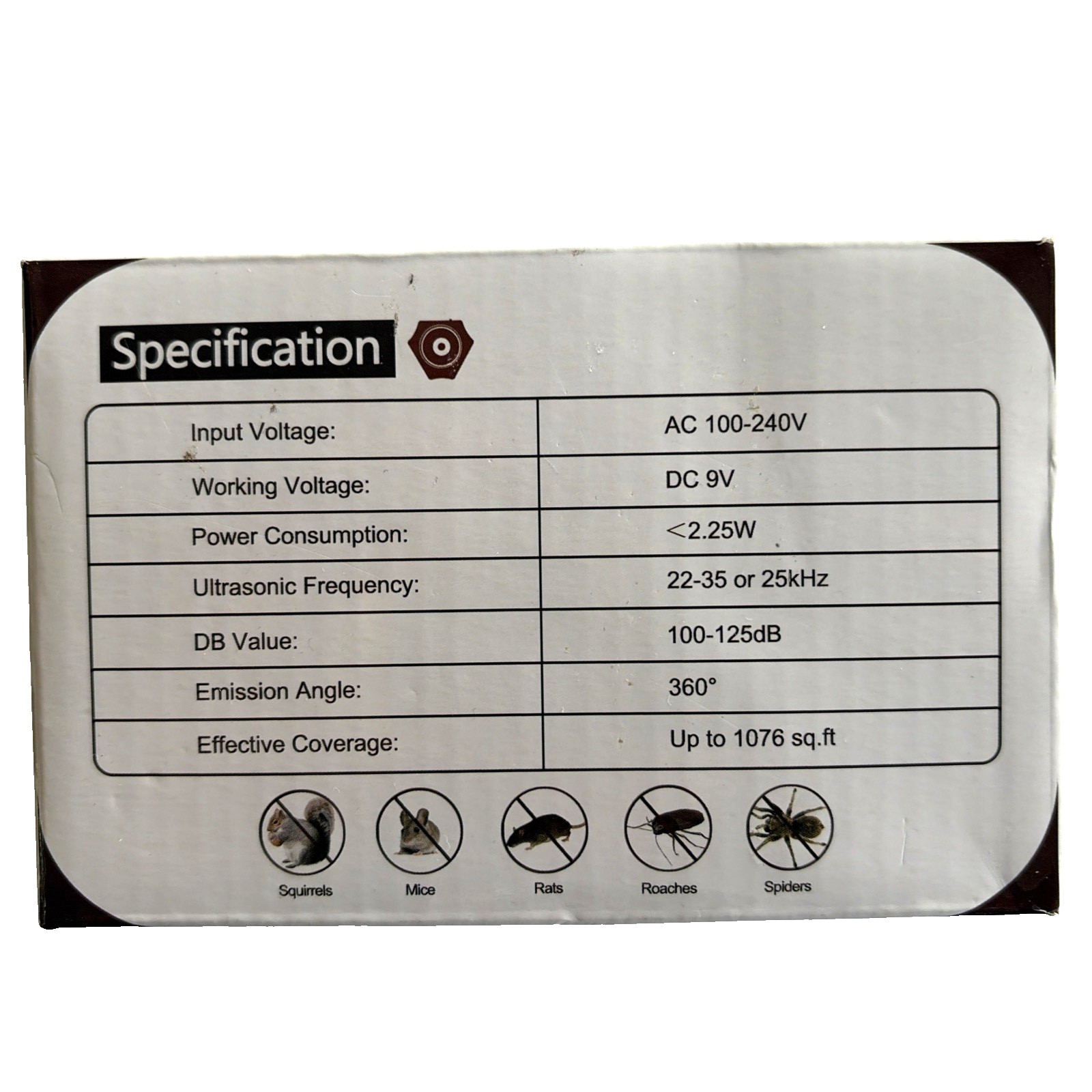 Ultrasonic Plug-In Pest Repeller Electric Indoor 4 in 1 Strobe Lights squirrel