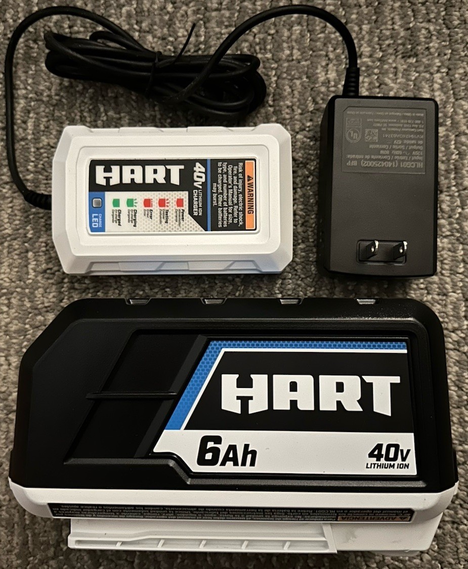 BRAND NEW (NOT USED) Hart 40V 6.0Ah Lithium-Ion Battery HLBP04 & Charger HLCG01