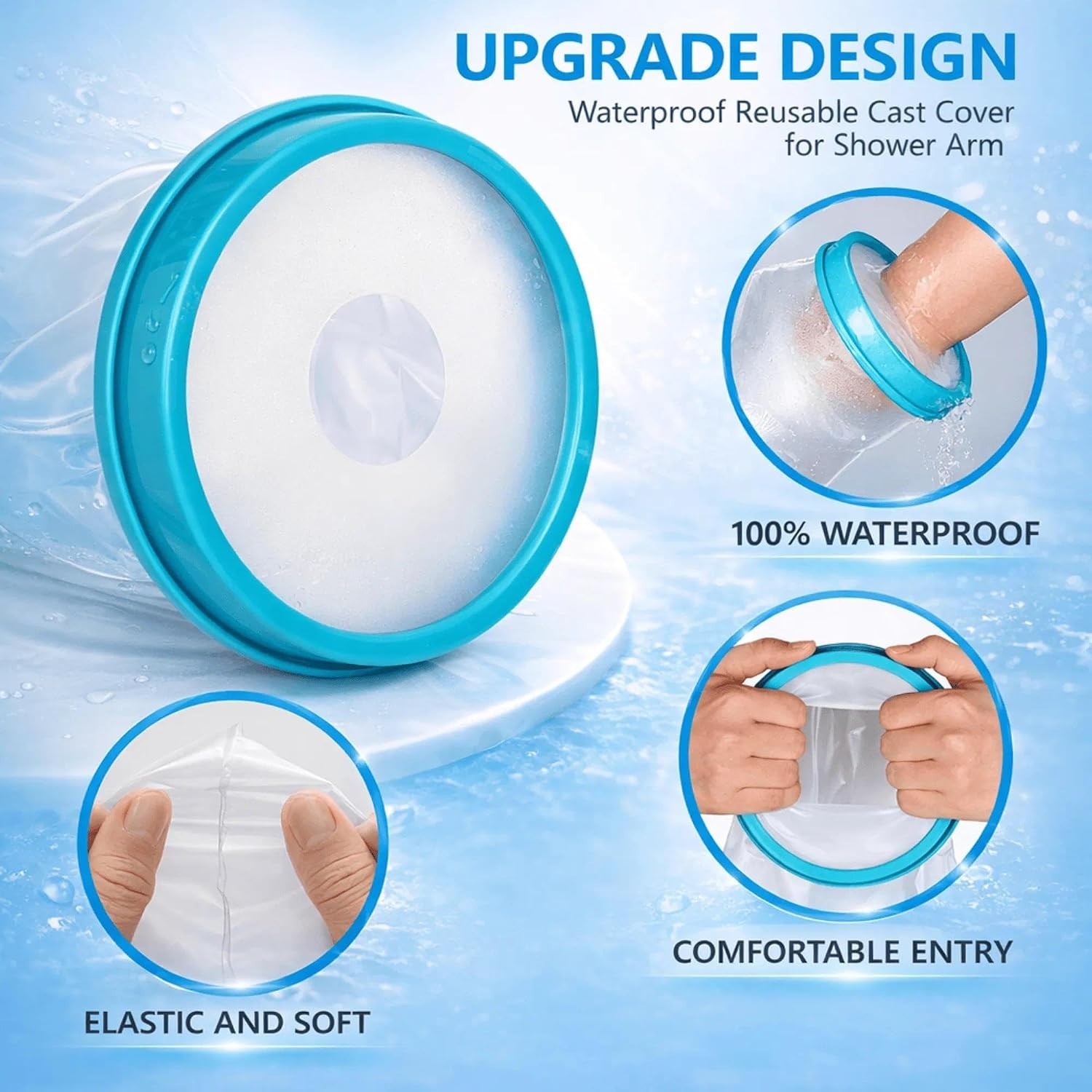 Adjustable Waterproof Shower Sleeve for Casts and Bandages – Adult Size