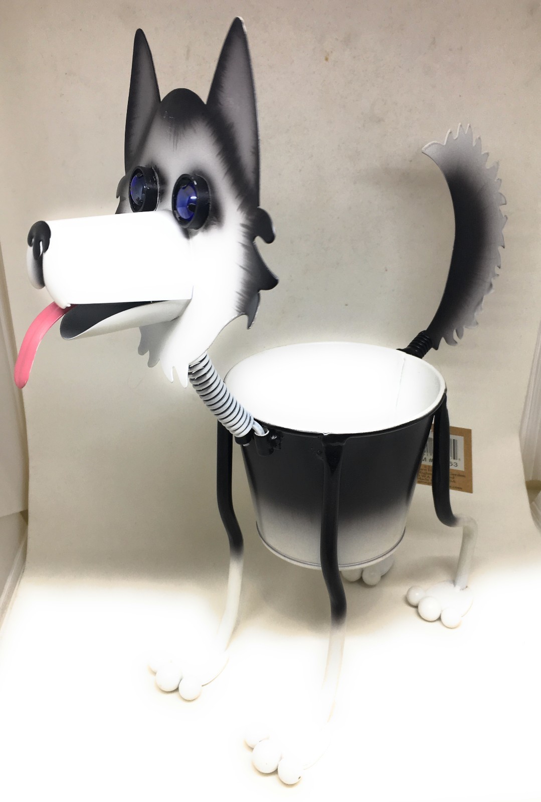 Georgetown Mini Husky Planter Outdoor Dog Flowers Plants Metal Stand Alone