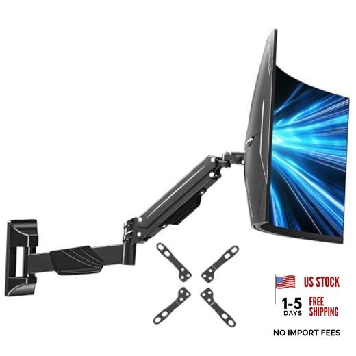 Monitor Wall Mount for 22-43 Inch Curved Screens, Holds 2.2 to 33.1 lbs,