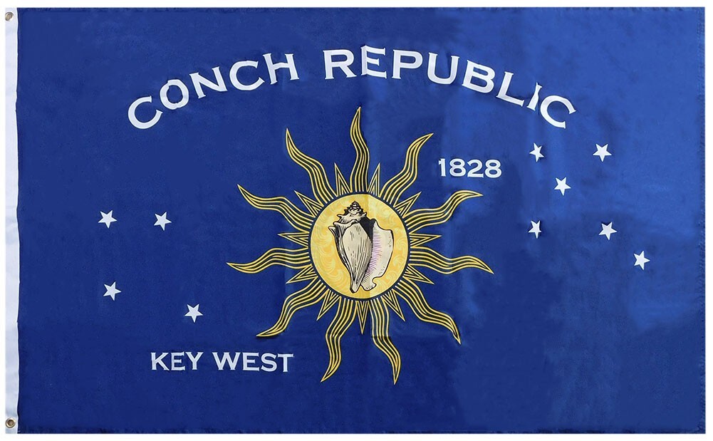 3×5 Conch Republic Key West 1828 3’x5′ Double Sided 150D Woven Poly Nylon Flag