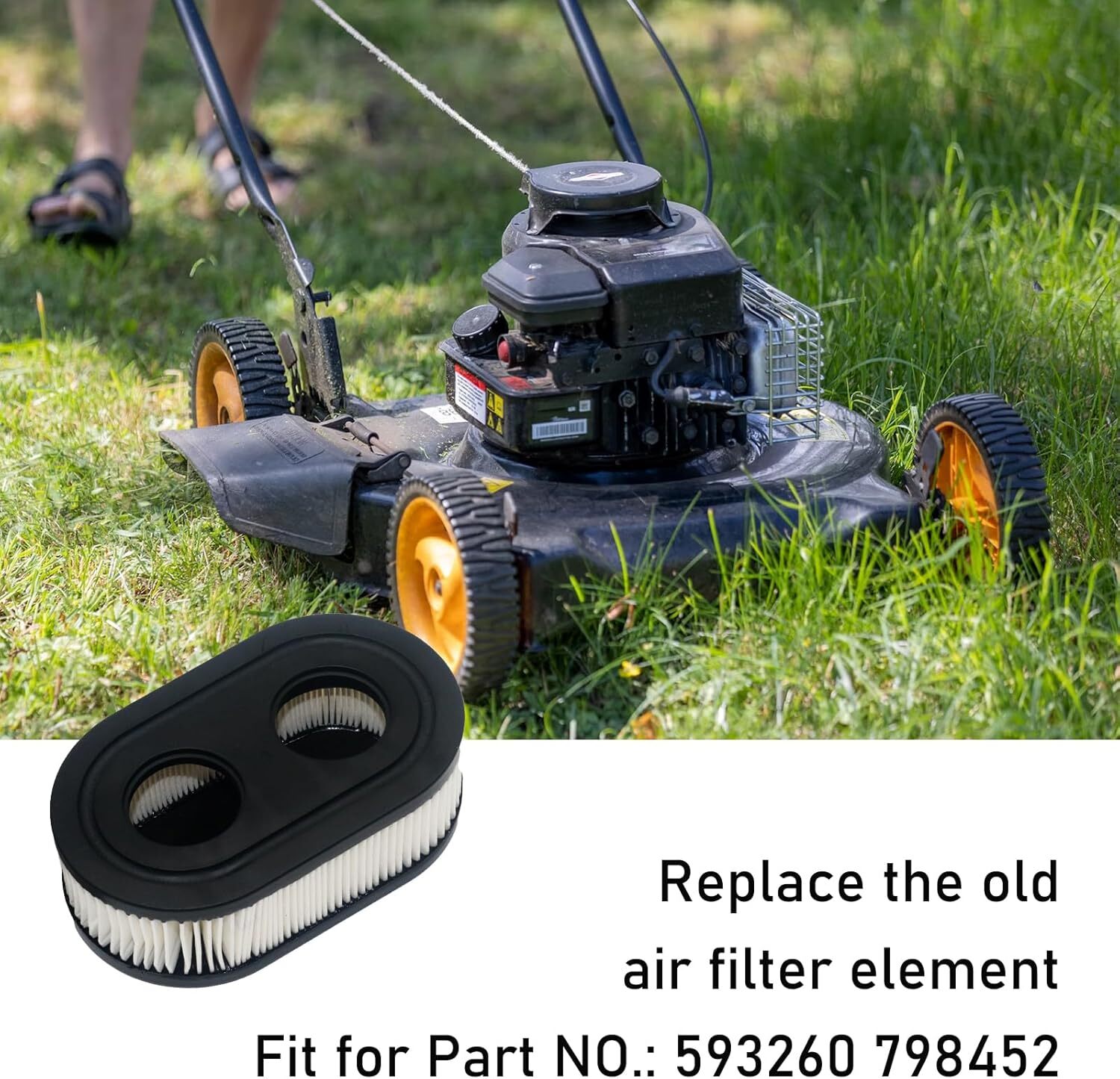 Air Filter Kits for Briggs And Stratton 798452 593260 5432 5432K Lawn Mower