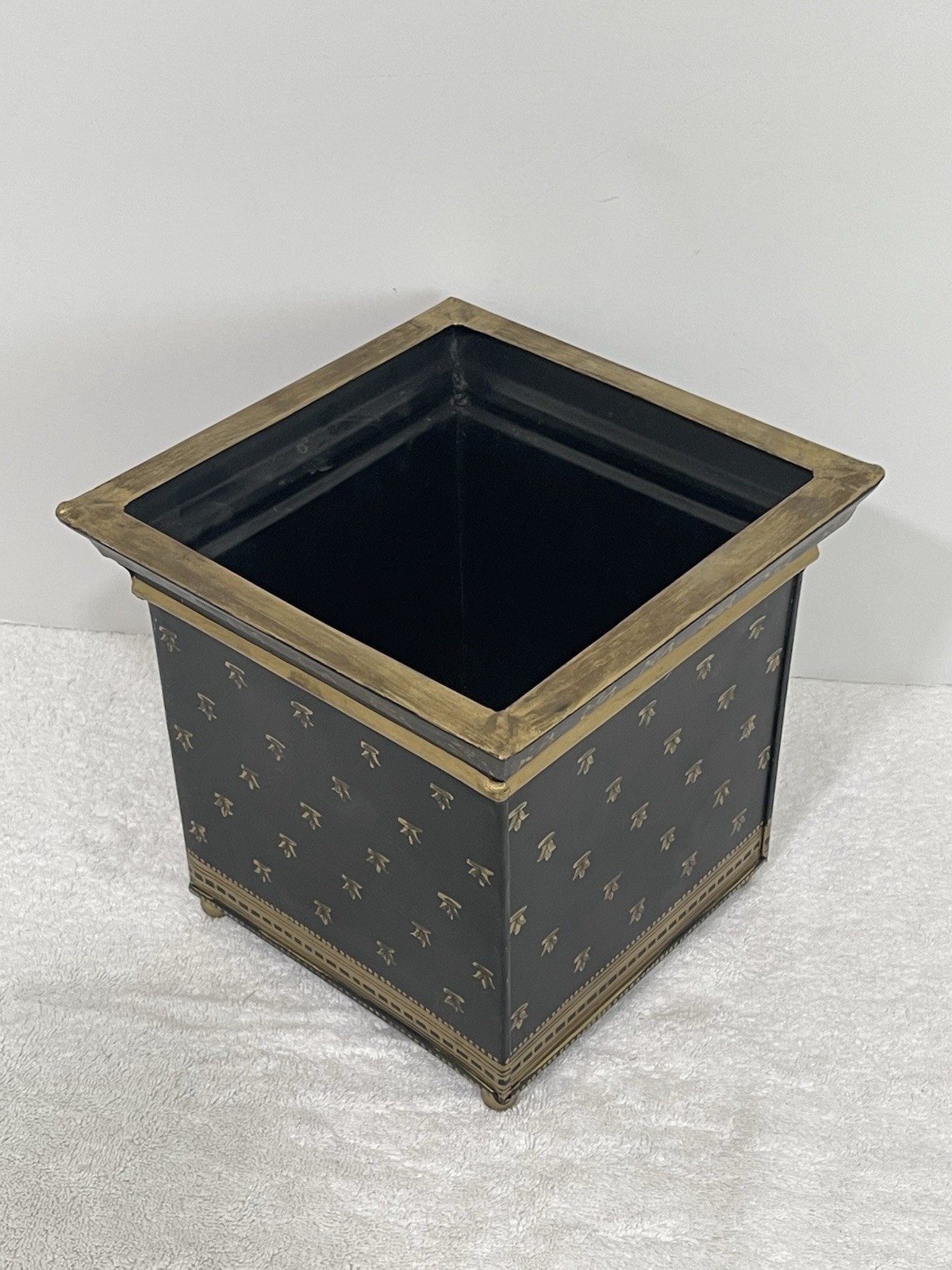 Square Decorative Planter For Plants or Stand Alone Decoration – 9” x 8”