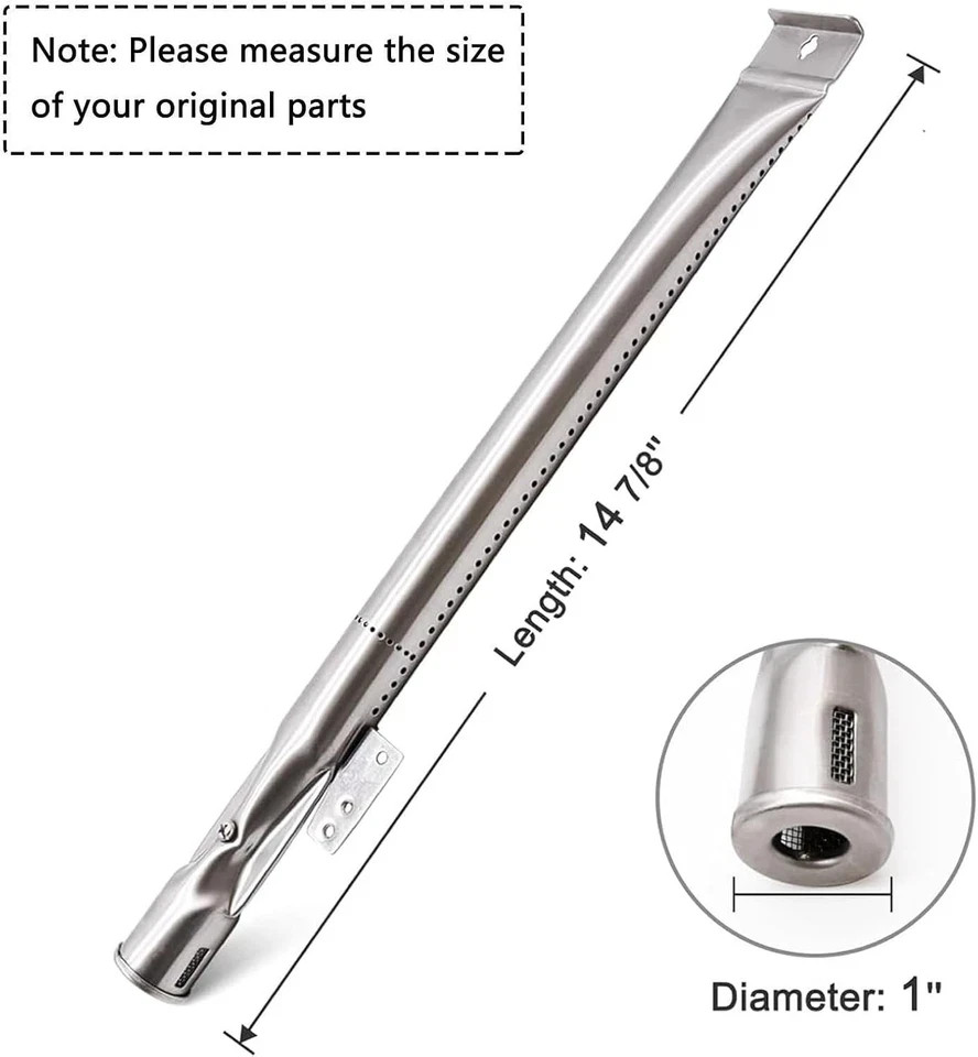 Stainless Steel Grill Burner Tubes Replacement for Gas Grills (4 Pack)