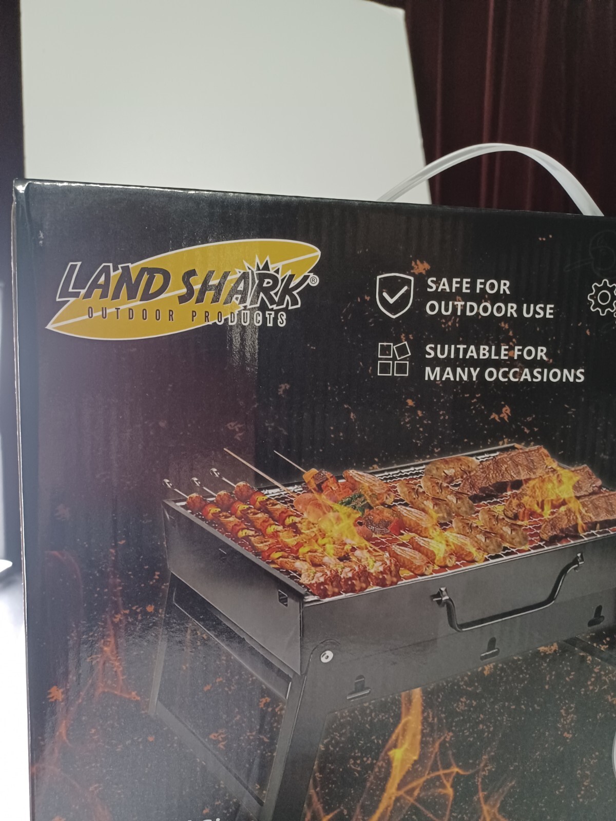 LAND SHARK PORTABLE FOLDING BBQ GRILL LIGHTWEIGHT Camping/Picnic New Outdoor