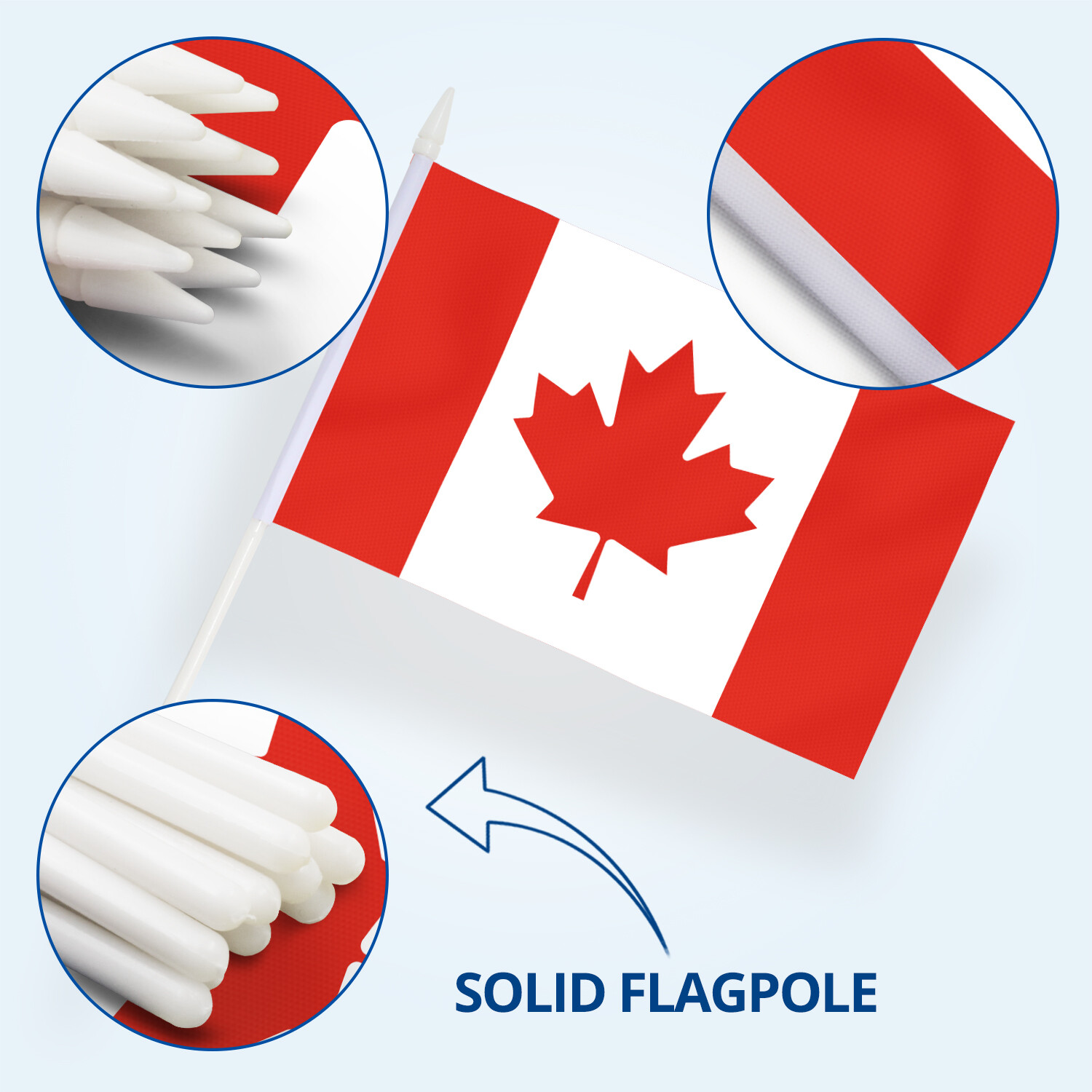 Anley Canada Mini Flag 12 Pack Hand Held Small Miniature Canadian Flags on Stick