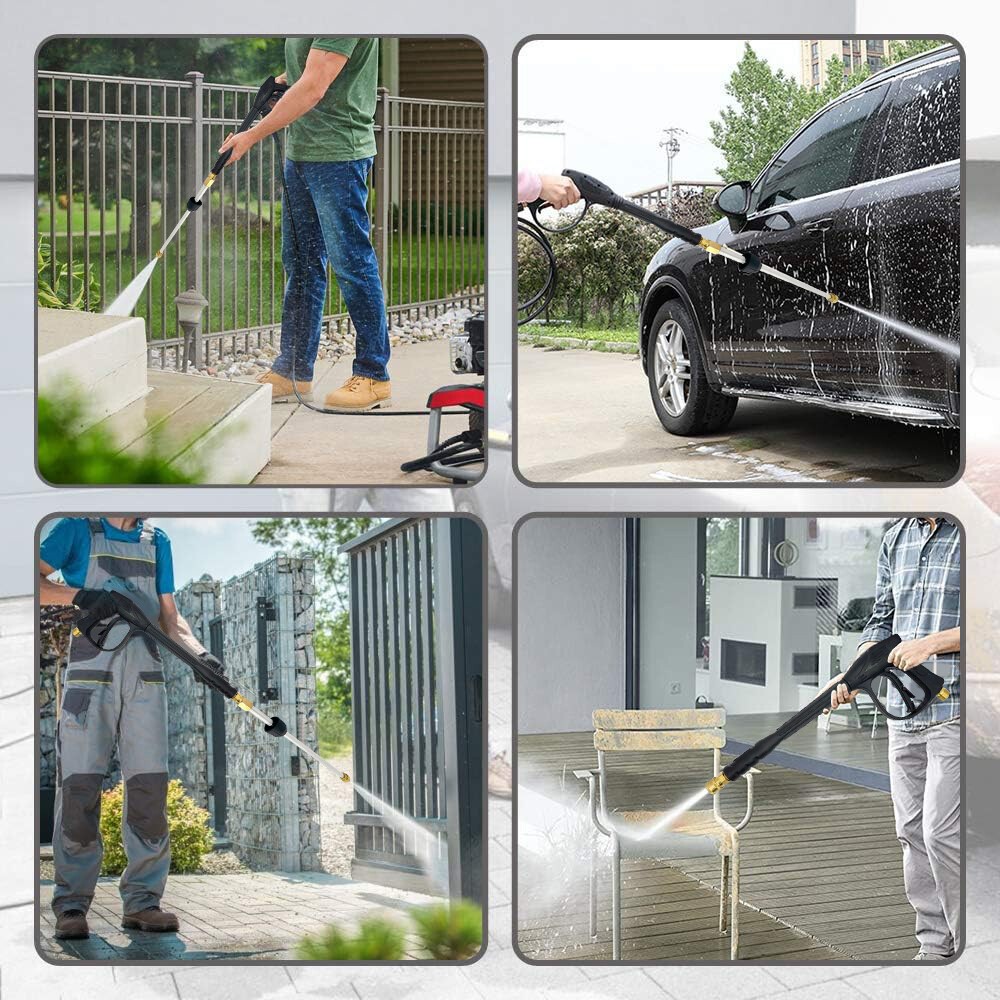 4000PSI High Pressure Car Power Washer Gun Spray Wand Lance Nozzle and Hose Kit