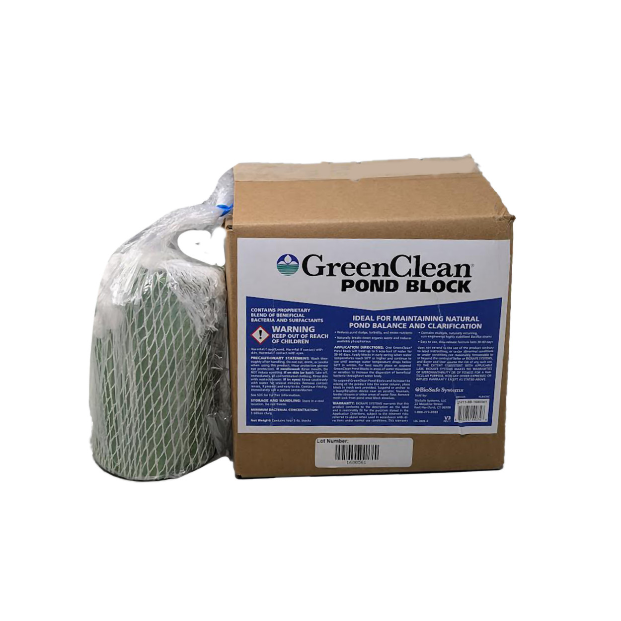 GreenClean Pond Block Water Treatment for Ponds 4x5lb Blocks by BioSafe