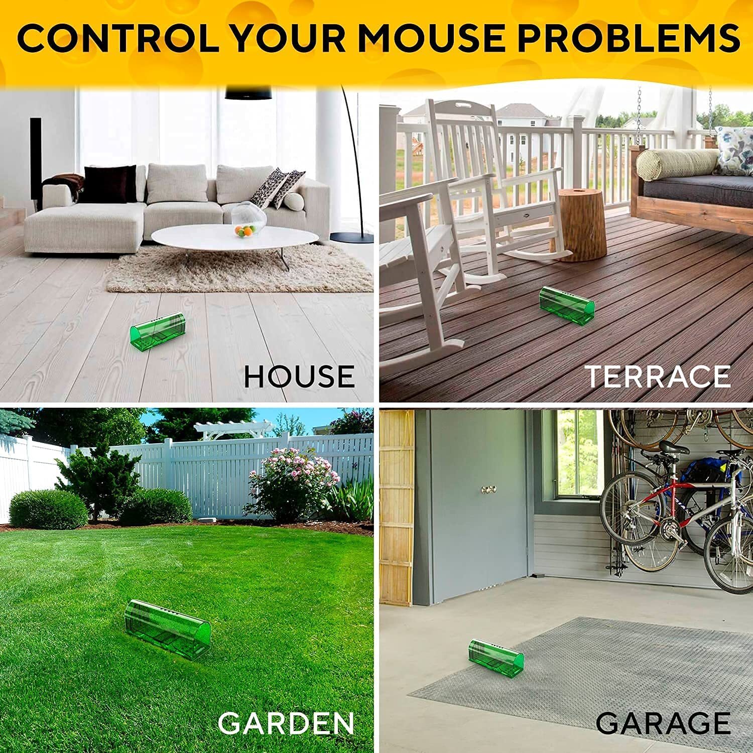 2 Pack Humane Mouse Traps Live Catch & Release No Kill Rat Mice Trap Reusable