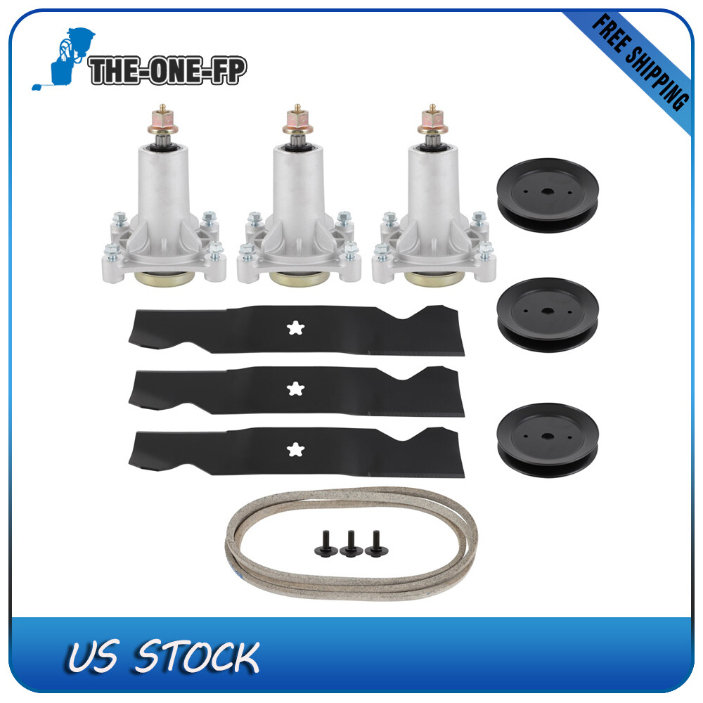 Spindle Pulley Blade Belt 54″ Deck Rebuild Kit for Poulan PB26H54YT PBGT26H54