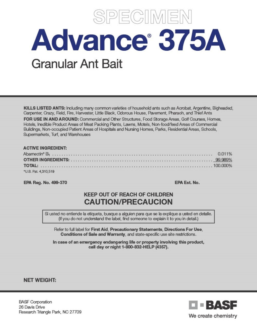 Advance 375A Granular Ant Bait Controls Many Species Of Ants 2lb Jug by BASF