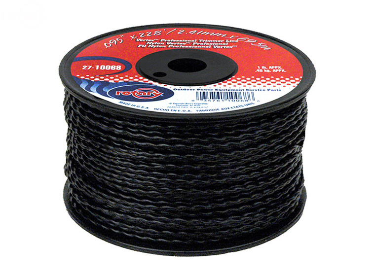 BLACK PROFESSIONAL VORTEX TWISTED TRIMMER LINE .095 230′ SPOOL MADE IN THE USA