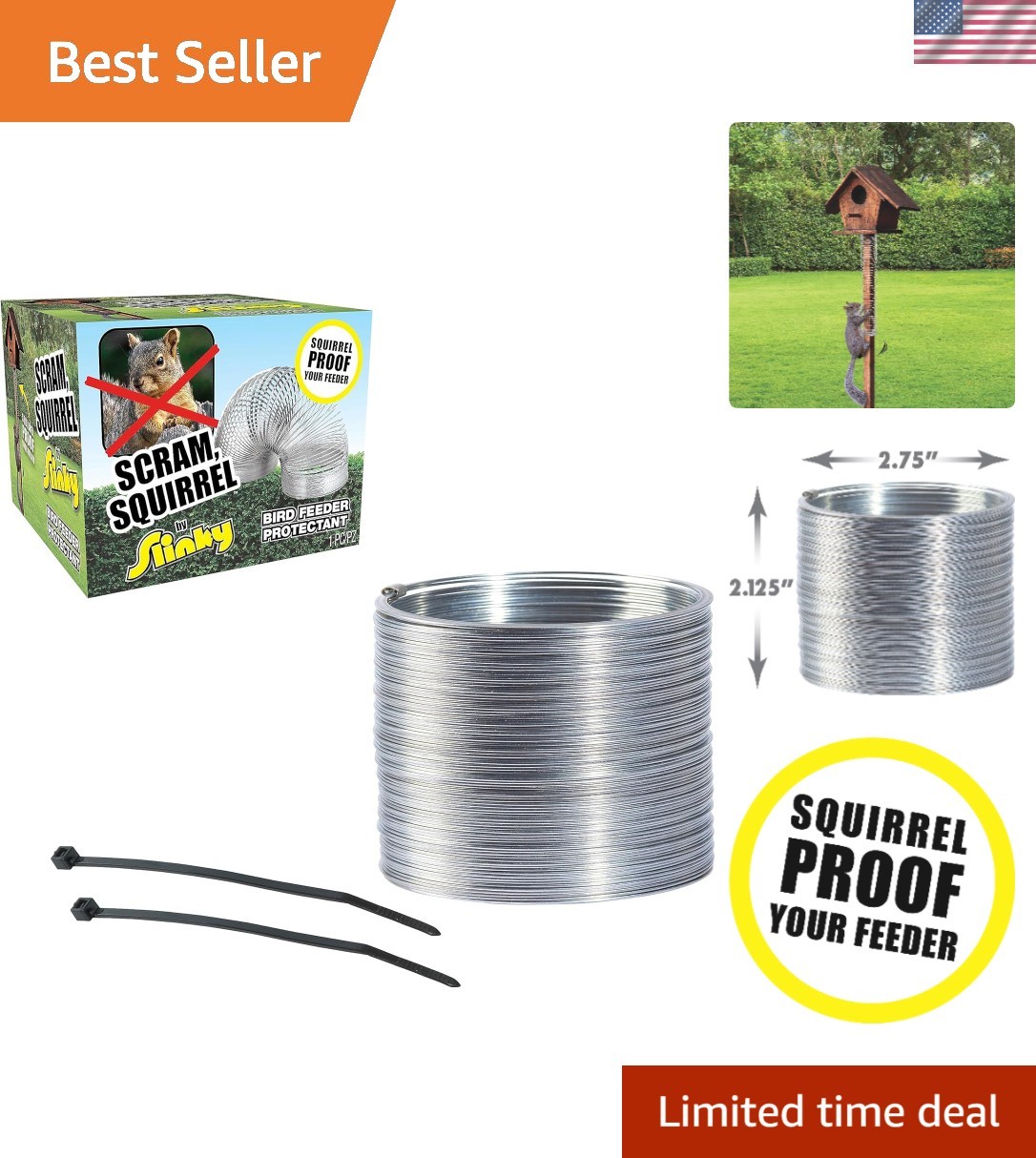 Squirrel-Proofing Made Fun! Scram, Squirrel Bird Feeder Accessory for All Ages