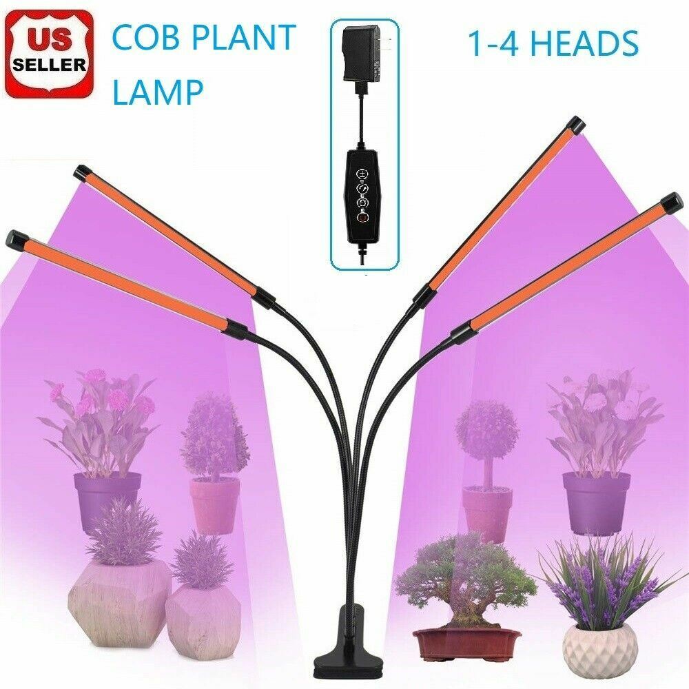 1- 4 Heads LED Grow Light Plant Growing Lamp Light for Indoor Plants Hydroponics