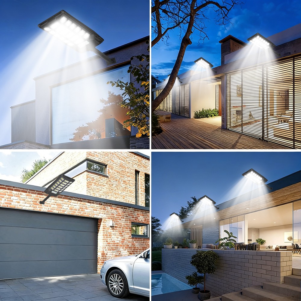 2 Pack Commercial 1000000LM LED Dusk to Dawn Solar Street Light Road Area Lamp
