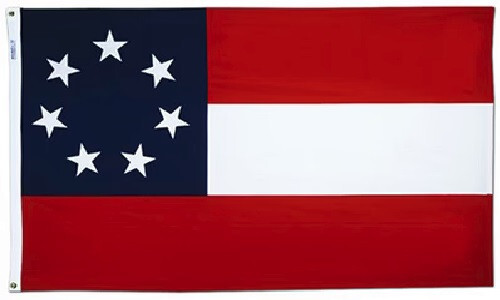2X3 FT CSA Southern States Stars and Bars 7 Flag First National Flag Banner