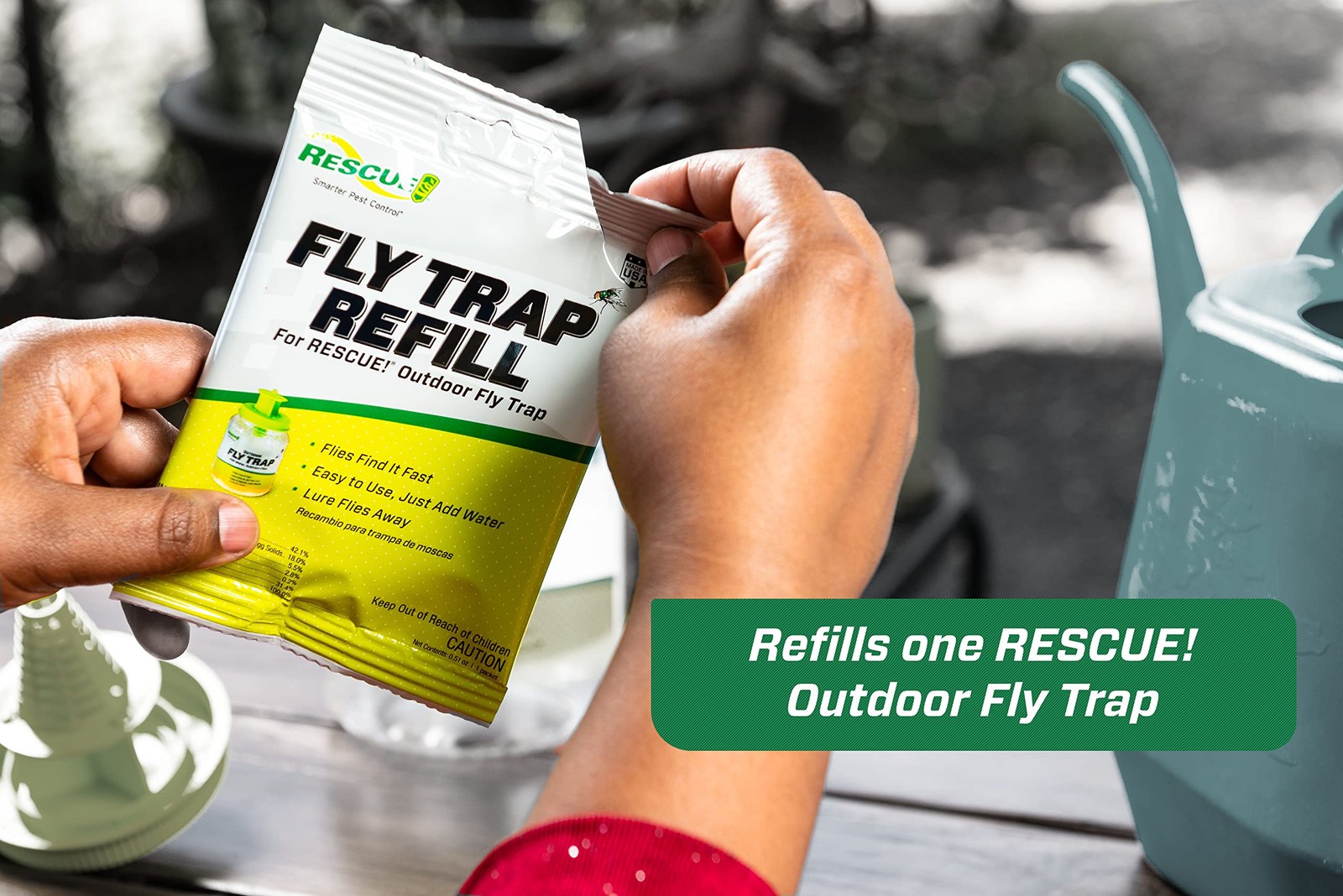 RESCUE Reusable Fly Trap Refill – Outdoor Use – 6 Pack