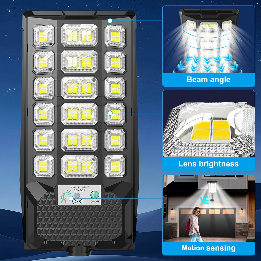 2 Pack Commercial 1000000LM LED Dusk to Dawn Solar Street Light Road Area Lamp