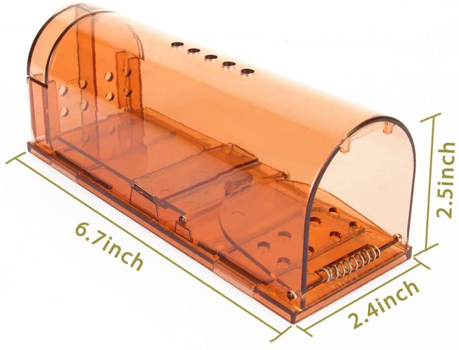 2 Pack Humane Mouse Traps Live Catch & Release No Kill Rat Mice Trap Reusable