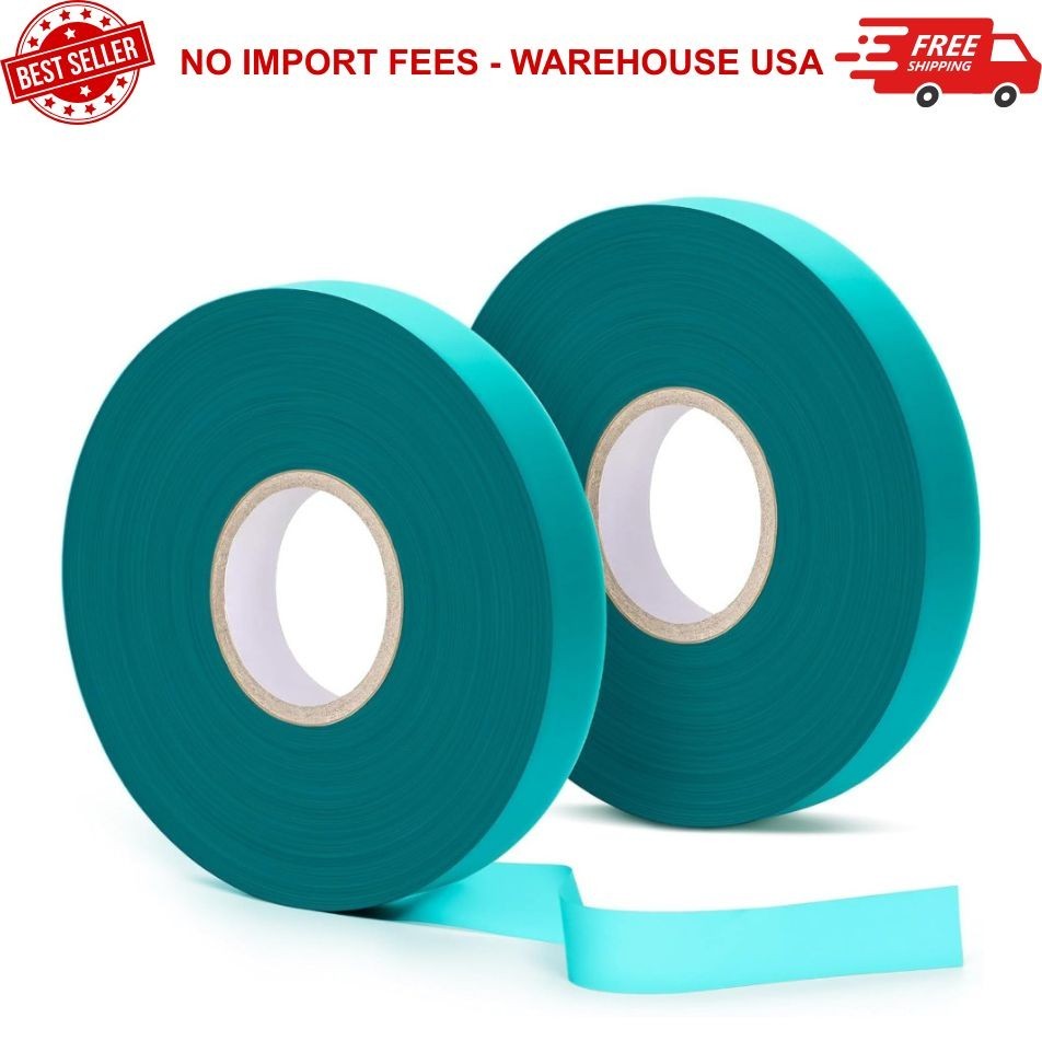 300Ft Stretch Garden Tie Tape 1/2 Green Vinyl Plant Support Roll 2 Pack USA STOC