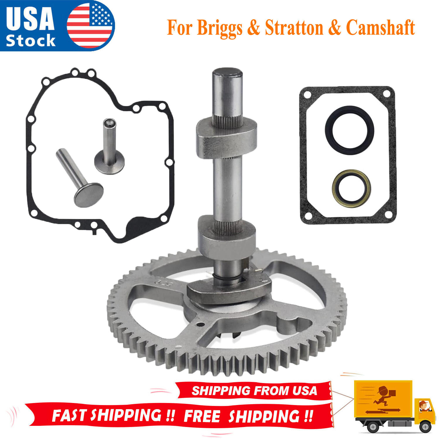 NEW Camshaft Kit for Briggs & Stratton 793880 84005207 w/ Gasket & Oil Seal
