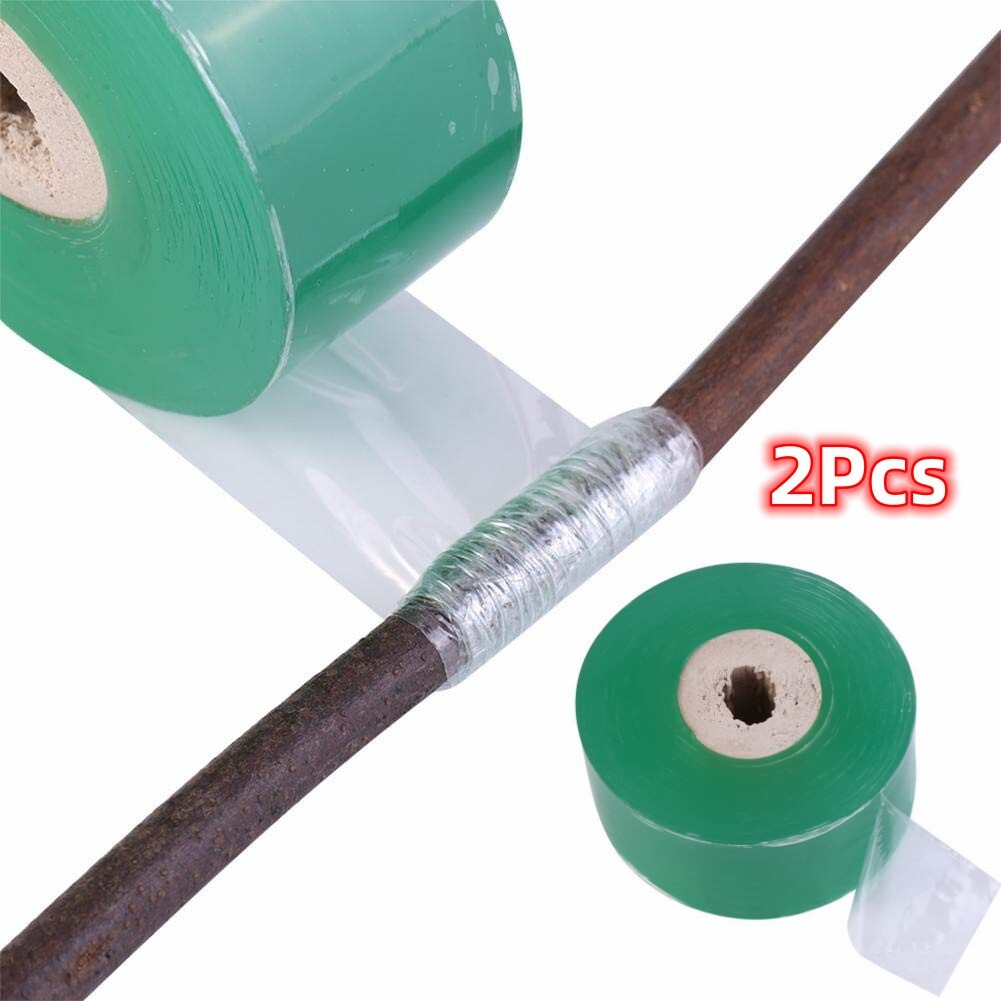 100M Grafting Tape Garden Tree Seedling Self-adhesive Stretchable Pruning 2pcs