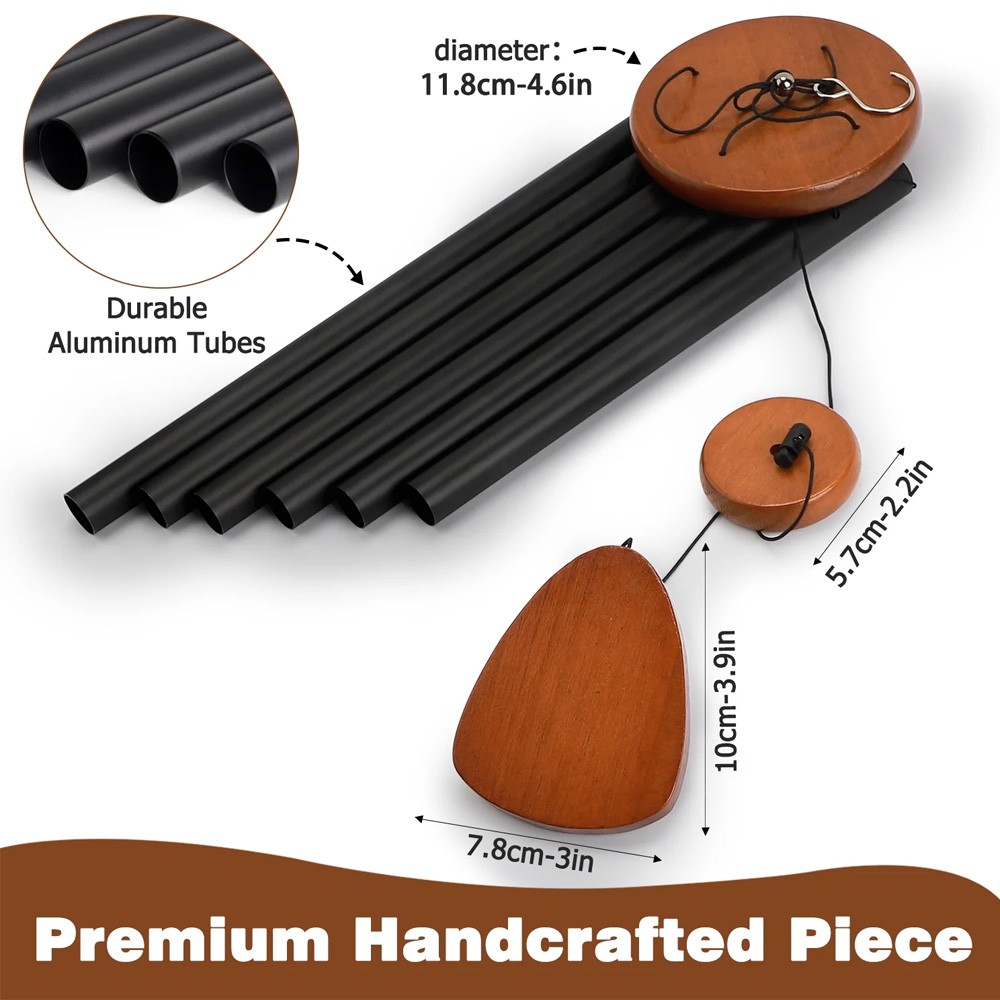 Large Deep Resonance Serenity Wind Chimes Metal Deep Tone Outdoor Home Decor US