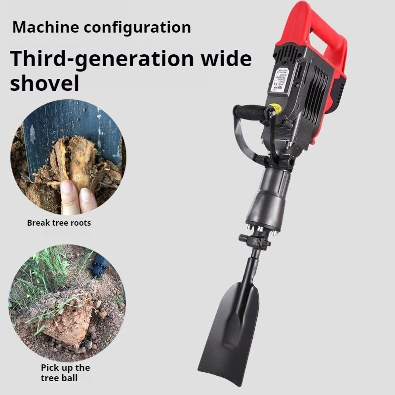 Electric Seedling Digger, Tree Lifter, Rock Crushing and Tamping Machine