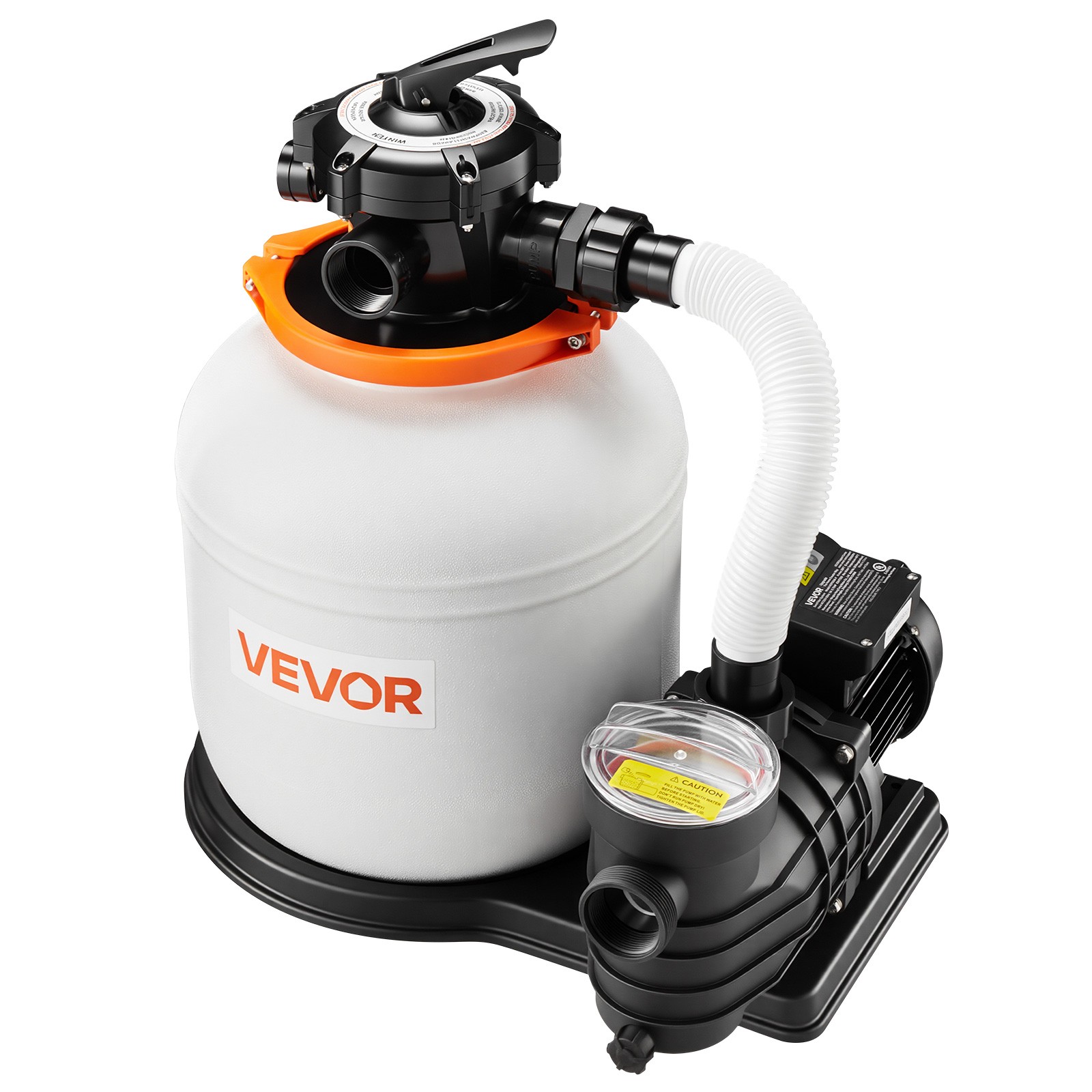 VEVOR FlashPure Sand Filter Pump for Above Ground Pool 14″ 3500 GPH 0.75HP Timer