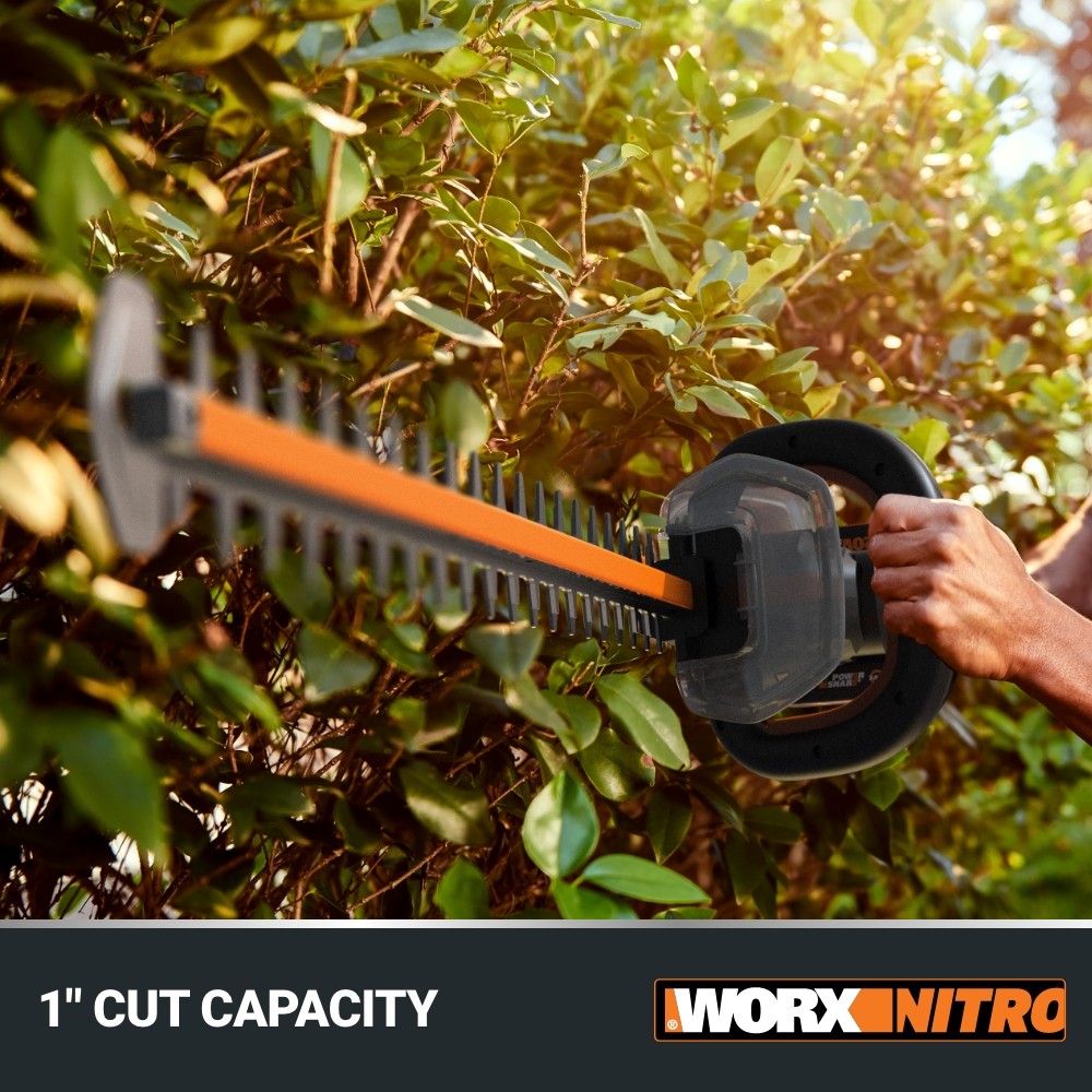 Worx Nitro WP296 40V 25” Cordless Hedge Trimmer with 24” Cutting Capacity-OB