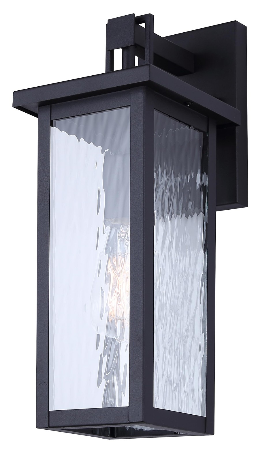 Canarm Shana 1-Light Outdoor Lantern, 16-Inch Black Wall MountPatio and Entryway