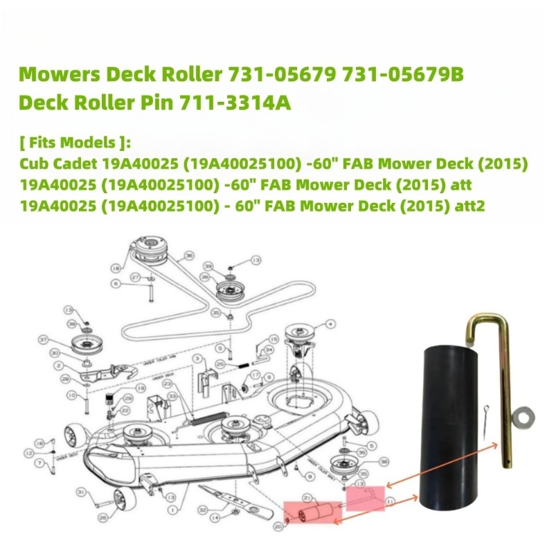 Heavy Duty Replacements Lawn Roller Assembly & Mounting Hardware