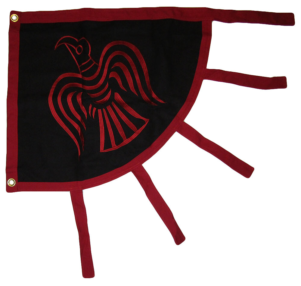 3×4 Viking Raven Red Black 100% Cotton Premium Flag Large 3’x4′ Grommets 2 clips